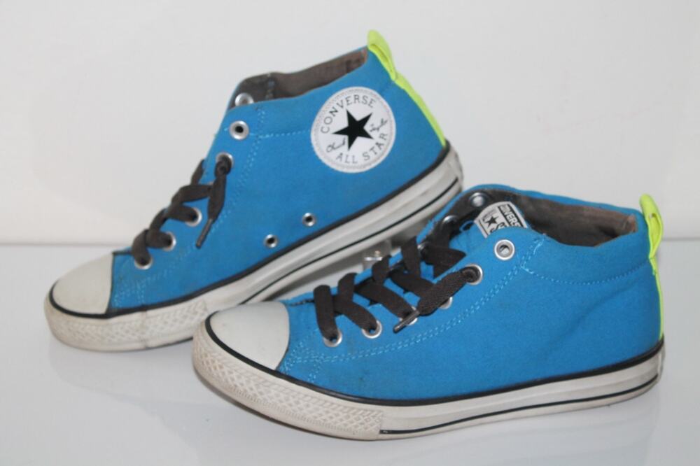 Converse All Star Casual Sneakers, 649571F, Blue/Neon, Mens Size 5 or 5Y